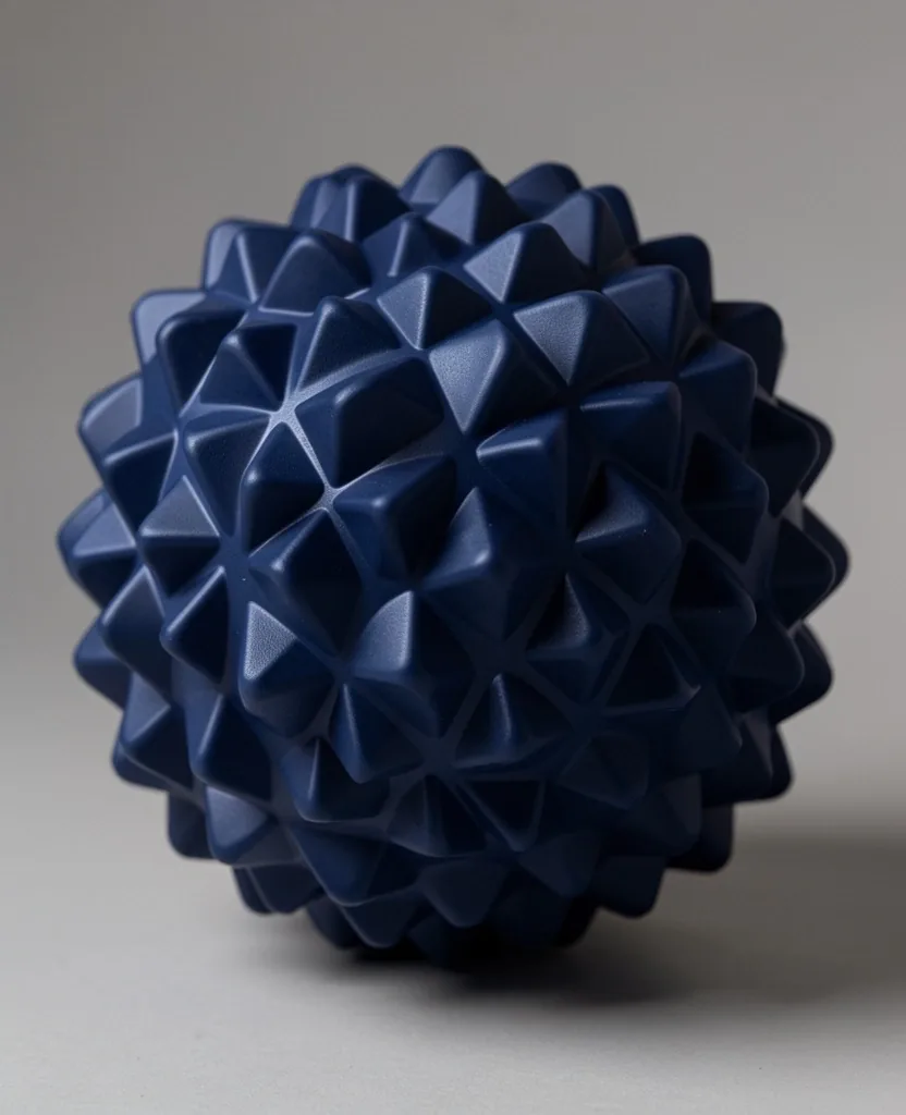 Macro detail of textured foam roller surface
