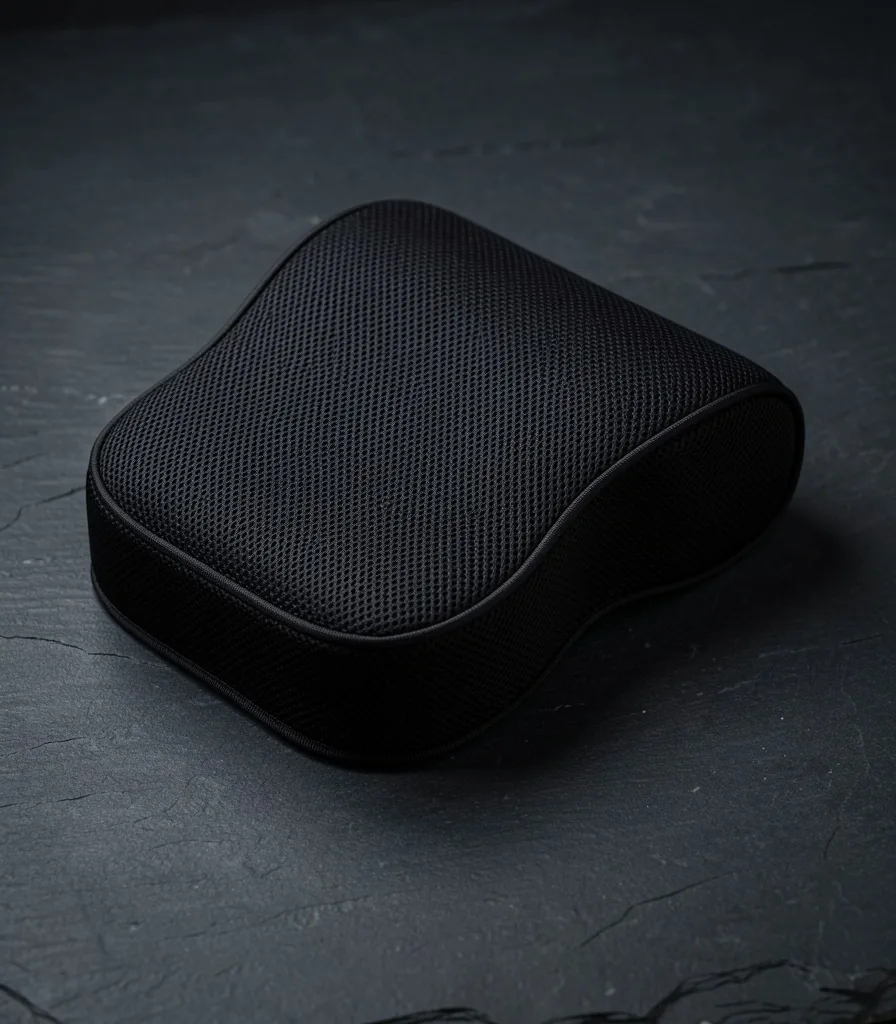 Knee support sleeve on dark surface